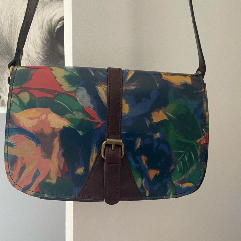 Floral Leather Crossbody Bag 
Authentic, new . Beautiful colors